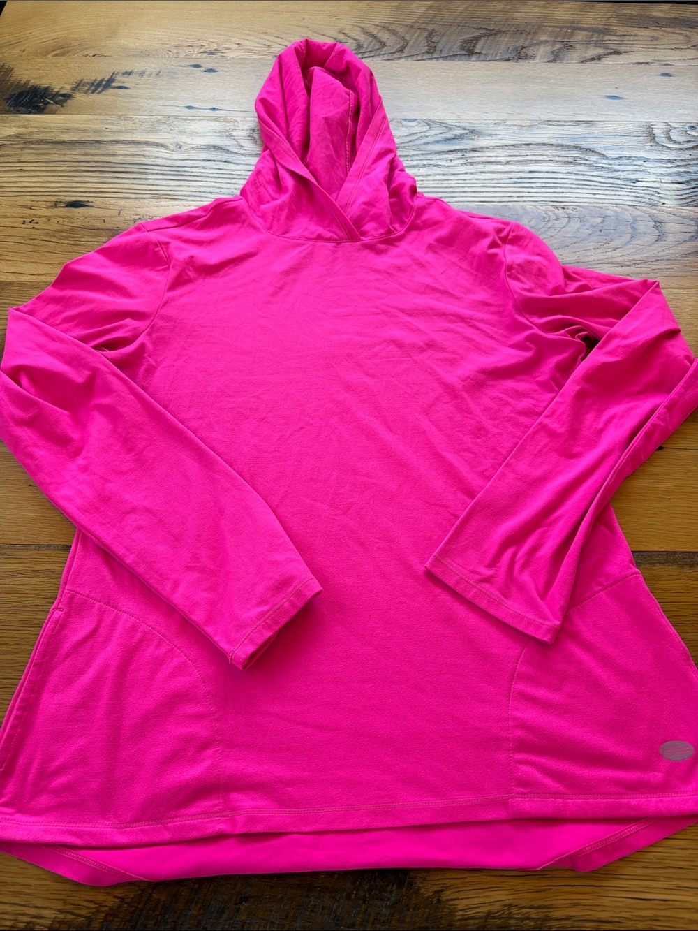 Reel Legends Hot Pink Hooded Long Sleeve Top - Size Large